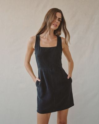 Bella Dahl - Fitted Mini Dress Dark Graphite Wash