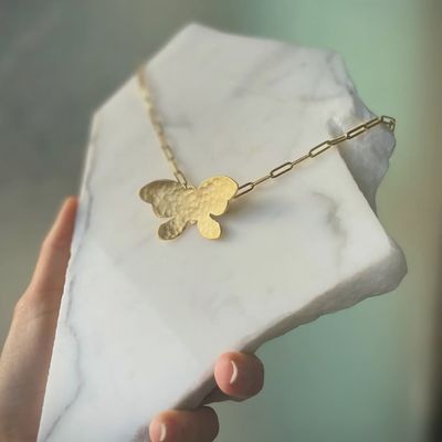 WILYMI - Limitless I Butterfly Choker Necklace 24K Gf I Adjustable