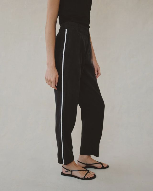Bella Dahl - Piped Trouser Pants Black