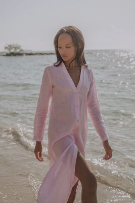 Sabbia Di Lino - Giuska Dress Rosa