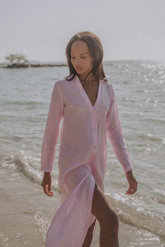 Sabbia Di Lino - Giuska Dress Rosa