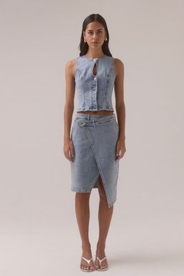 Sovere - Etch Denim Skirt Heritage Blue