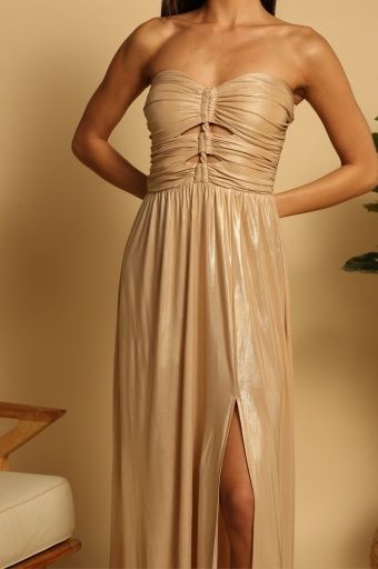 Shore - Bali Braided Maxi Dress Gold Knit