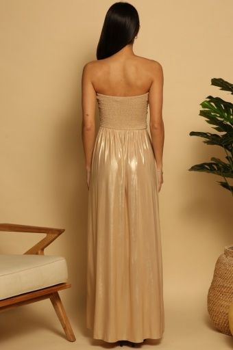 Shore - Bali Braided Maxi Dress Gold Knit