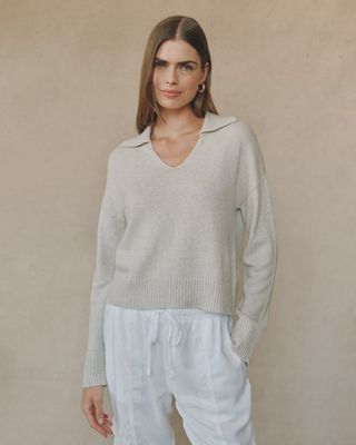 Bella Dahl - Pullover Sweater with Collar Heather Moon