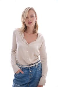 Laurel &amp; Gold - Bellagio Belt Eggshell/Silver