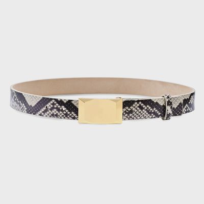 Laurel and Gold - Hudson Belt Natural Snake Print Leather/Gold
