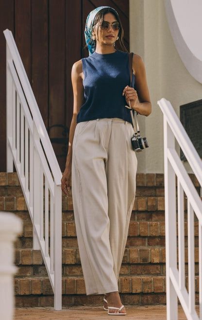 Shore - Tash Crew Neck Tank Navy
