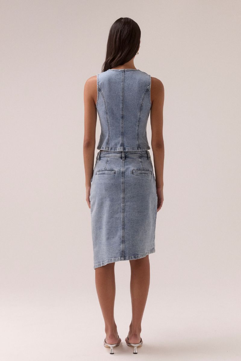 Sovere - Etch Denim Skirt Heritage Blue Sovere - Etch Denim Skirt Heritage Blue