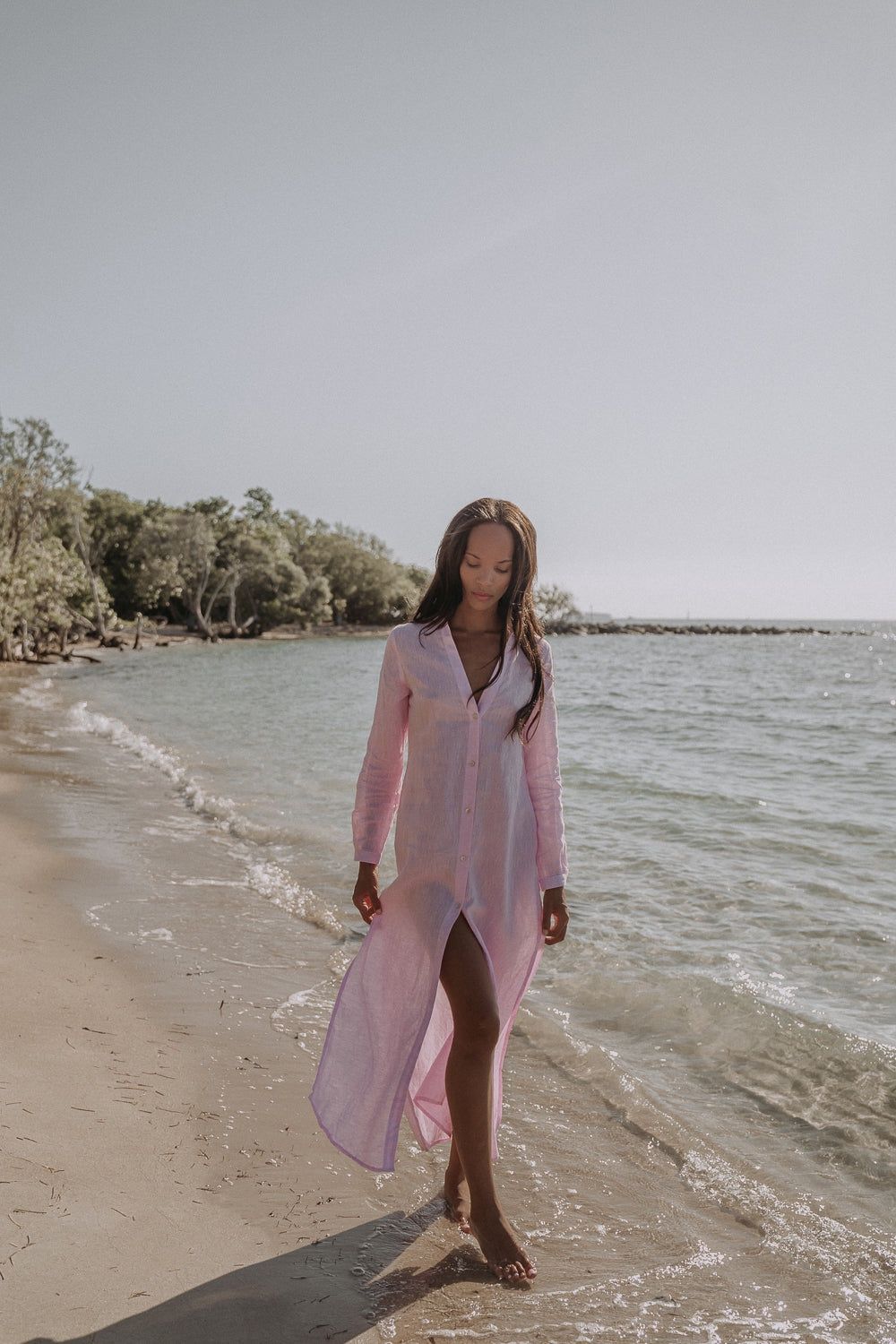 Sabbia Di Lino - Giuska Dress Rosa