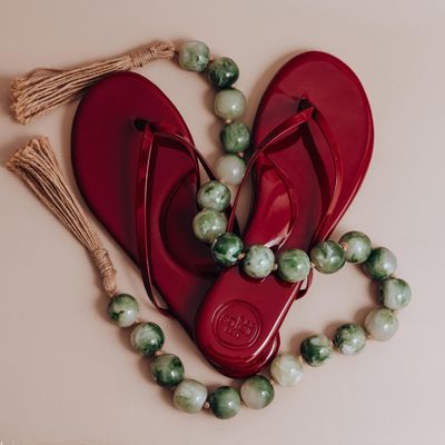 Solei - Burgundy Indie Flip Flop