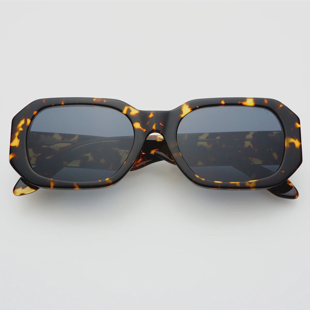 FREYRS Eyewear - Onyx Acetate Womens Rectangular Sunglasses - Dark Tortoise