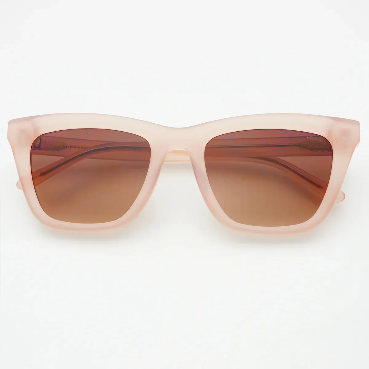 FREYRS - Noa Rectangular Sunglasses - Light Pink / Brown