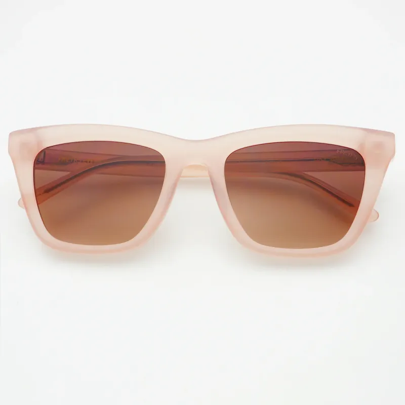 FREYRS - Noa Rectangular Sunglasses - Light Pink / Brown