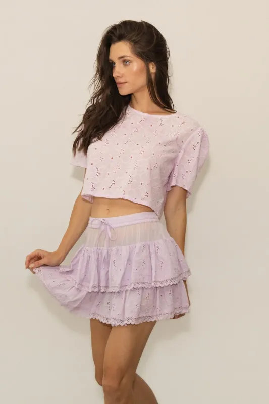 Muche Et Muchette - Biky Eyelet Mini Skort Lavender