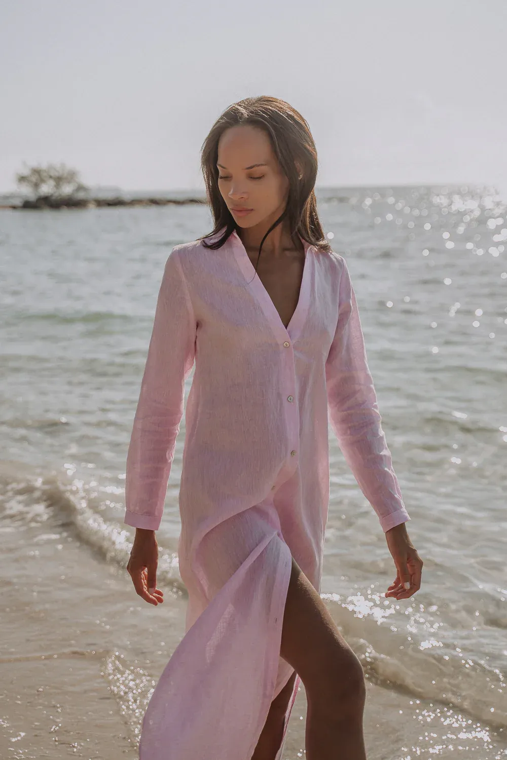 Sabbia Di Lino - Giuska Dress Rosa