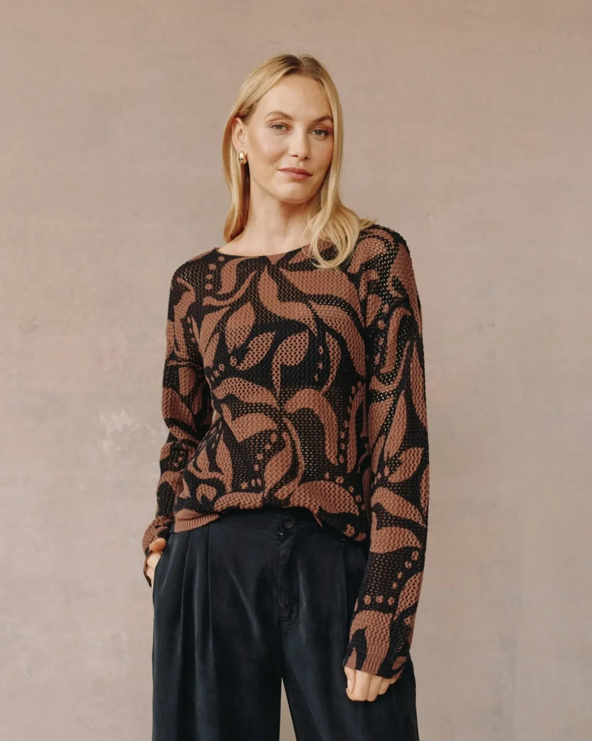 Bella Dahl - Crew Neck Sweater Sienna Floral Print