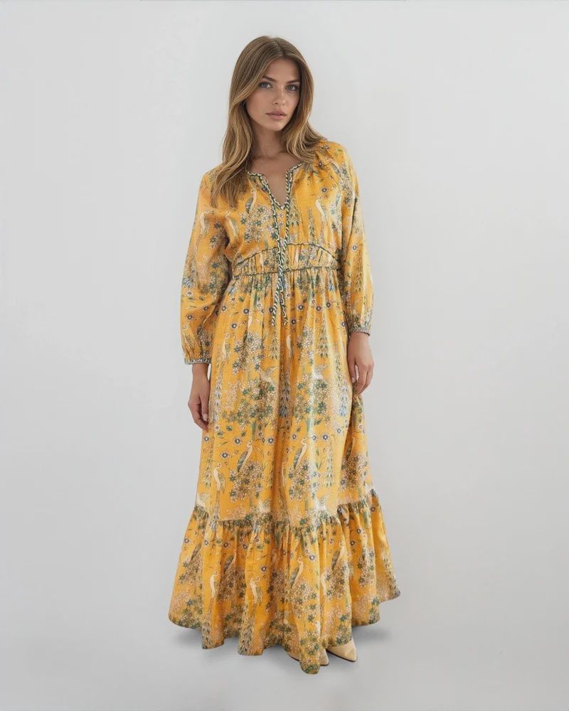 NIBI MTK - Vera Maxi Dress Saffron Heron