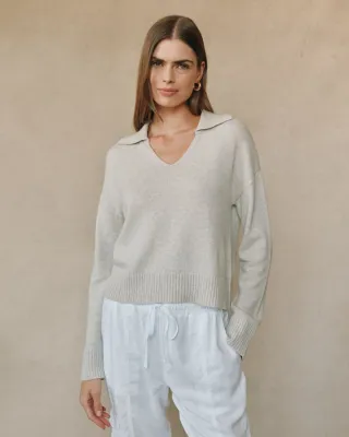 Bella Dahl - Pullover Sweater with Collar Heather Moon