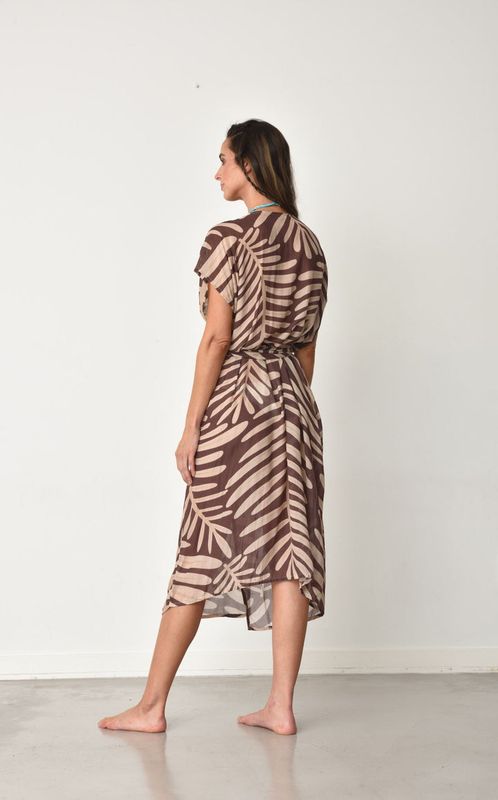 Muche et Muchette - Vivi Leaves Print Kimono wrap