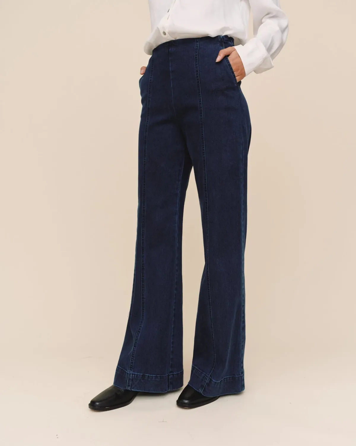 Bella Dahl - Side Zip Vintage Jean Midnight Arctic Wash