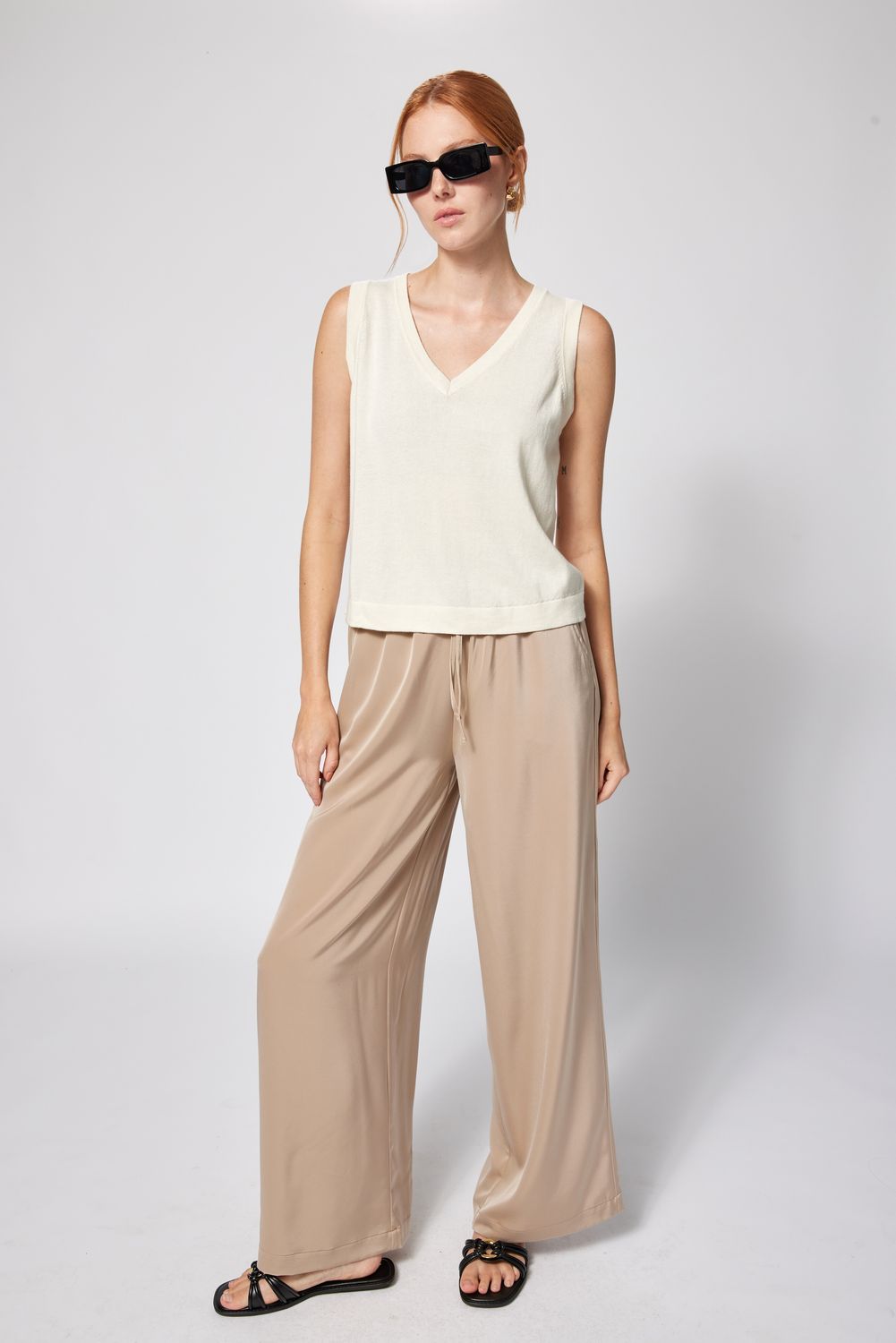 Amanda Maria - Cashmere Blend Tank Ivory