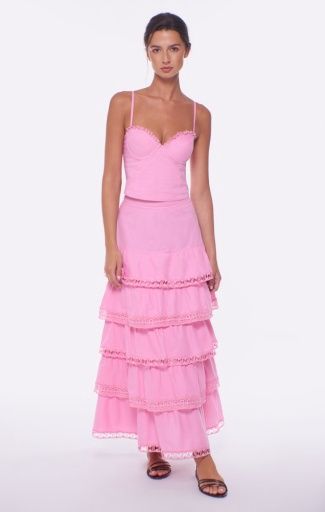 Peixoto - Adina Maxi Skirt, Colour: LYCHEE ROSE, Size: XS