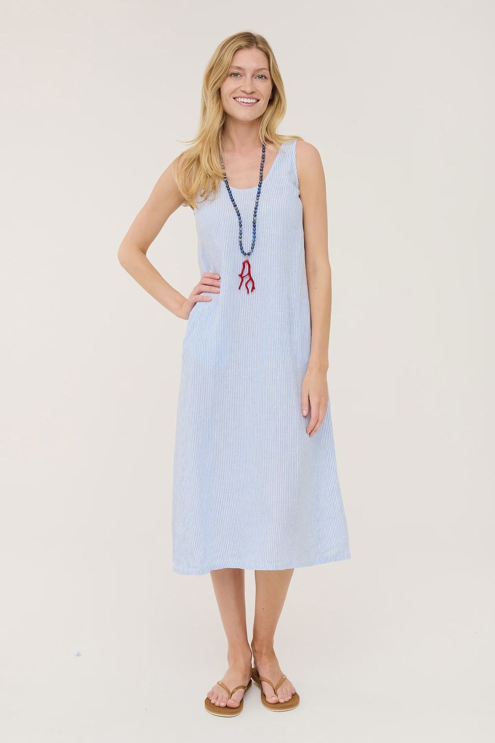 Hiho - Brenda Dress, Colour: Blue Stripe, Size: XS