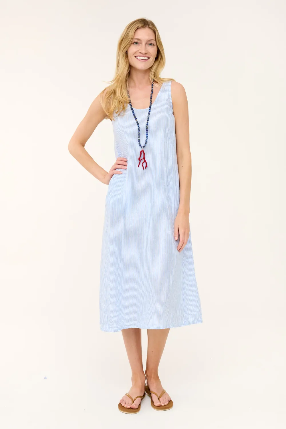 Hiho - Brenda Dress, Colour: Blue Stripe, Size: XS