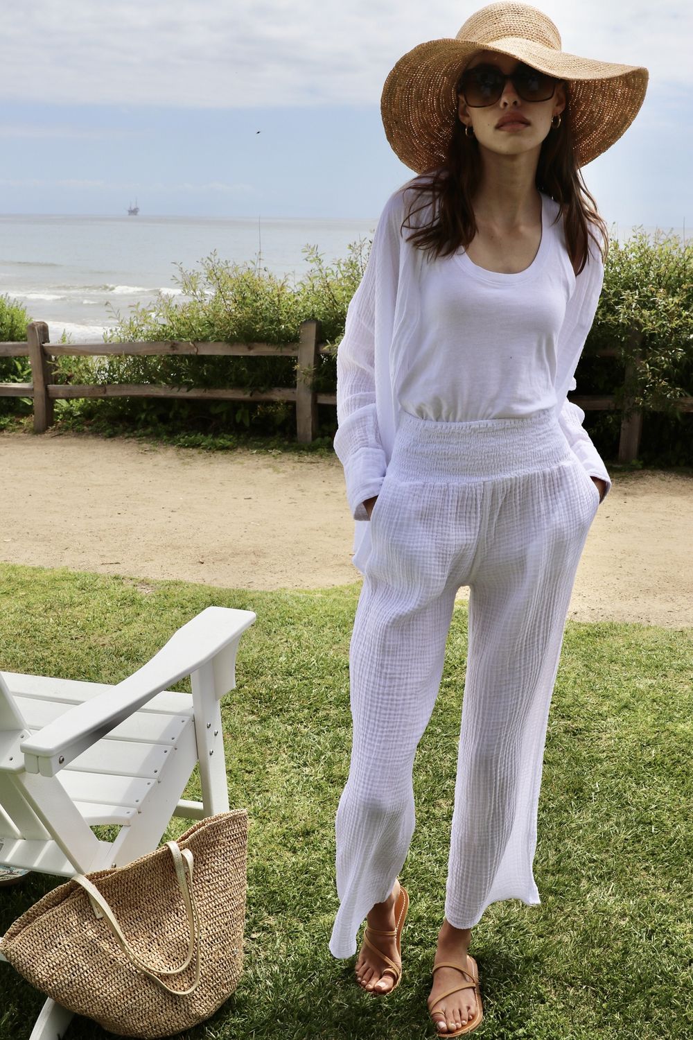 Felicite - Smock Pants White