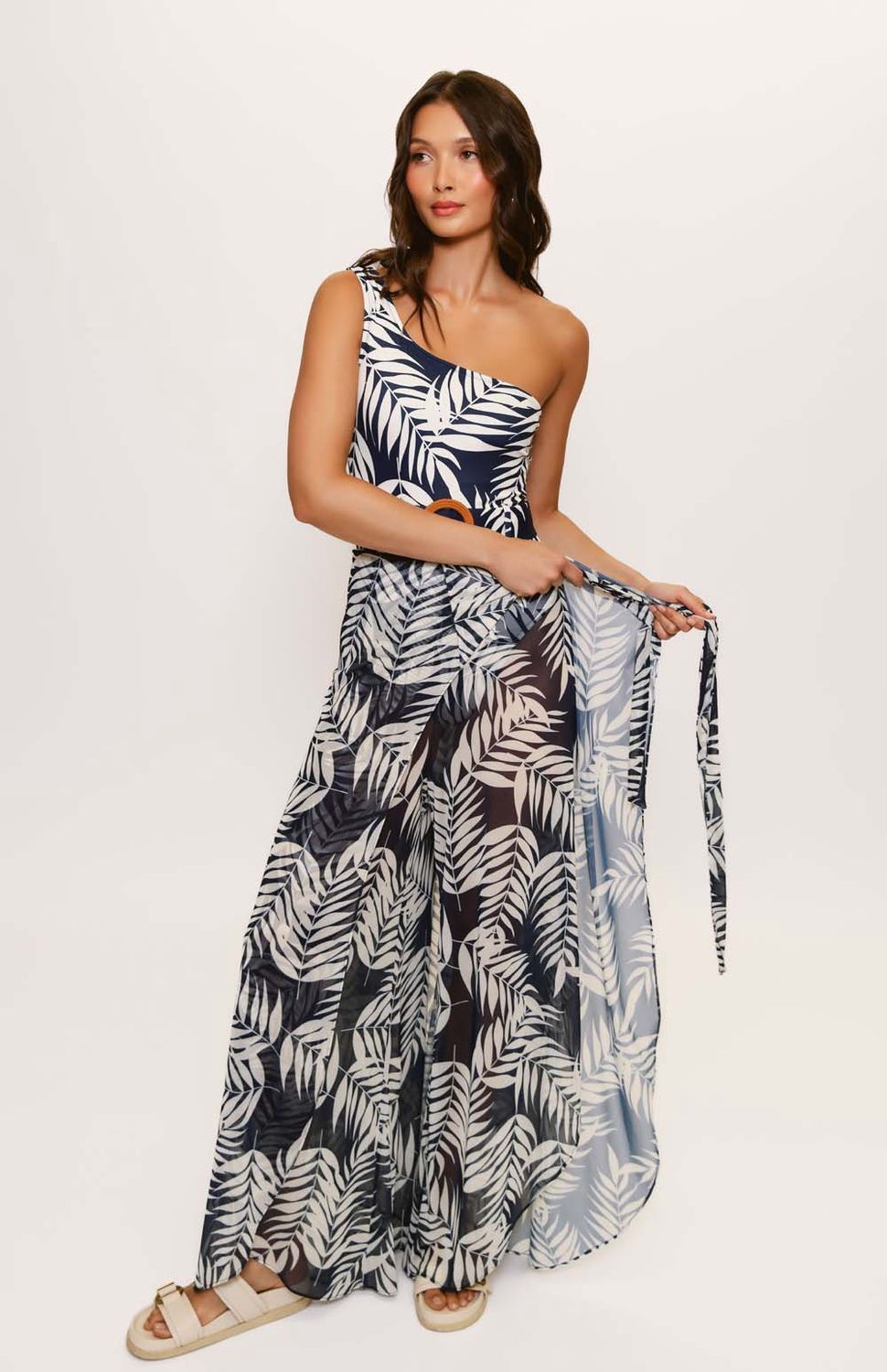 Hutch - Veda Cover Up Pants Navy Paradise Foliage