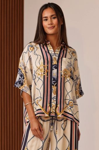 Shore - Blake Button Up Nautical, Size: XS