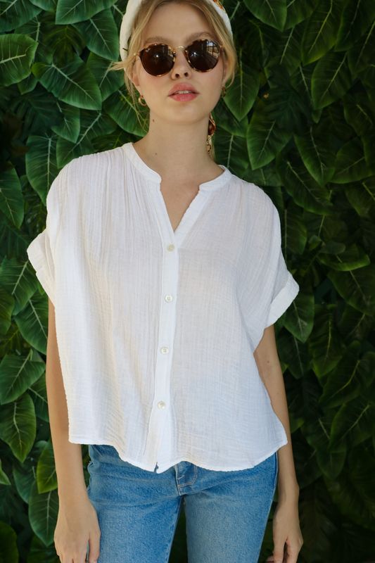 Felicite - Short Sleeve Top White