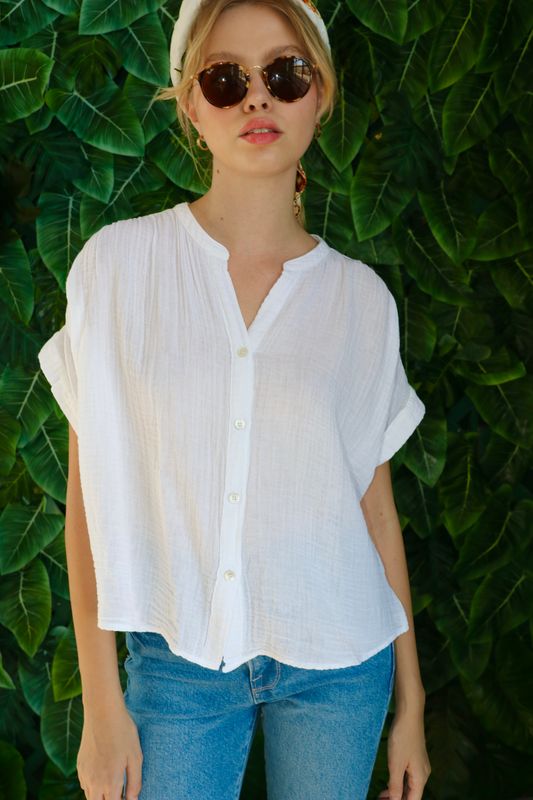 Felicite - Short Sleeve Top White
