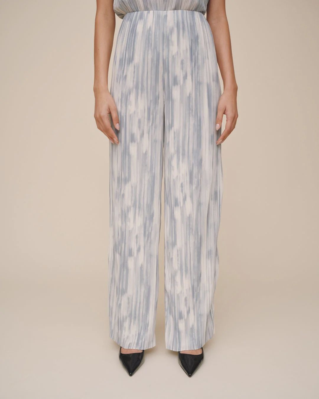 Bella Dahl - Pull on Pleated Pants Painted Snowfall