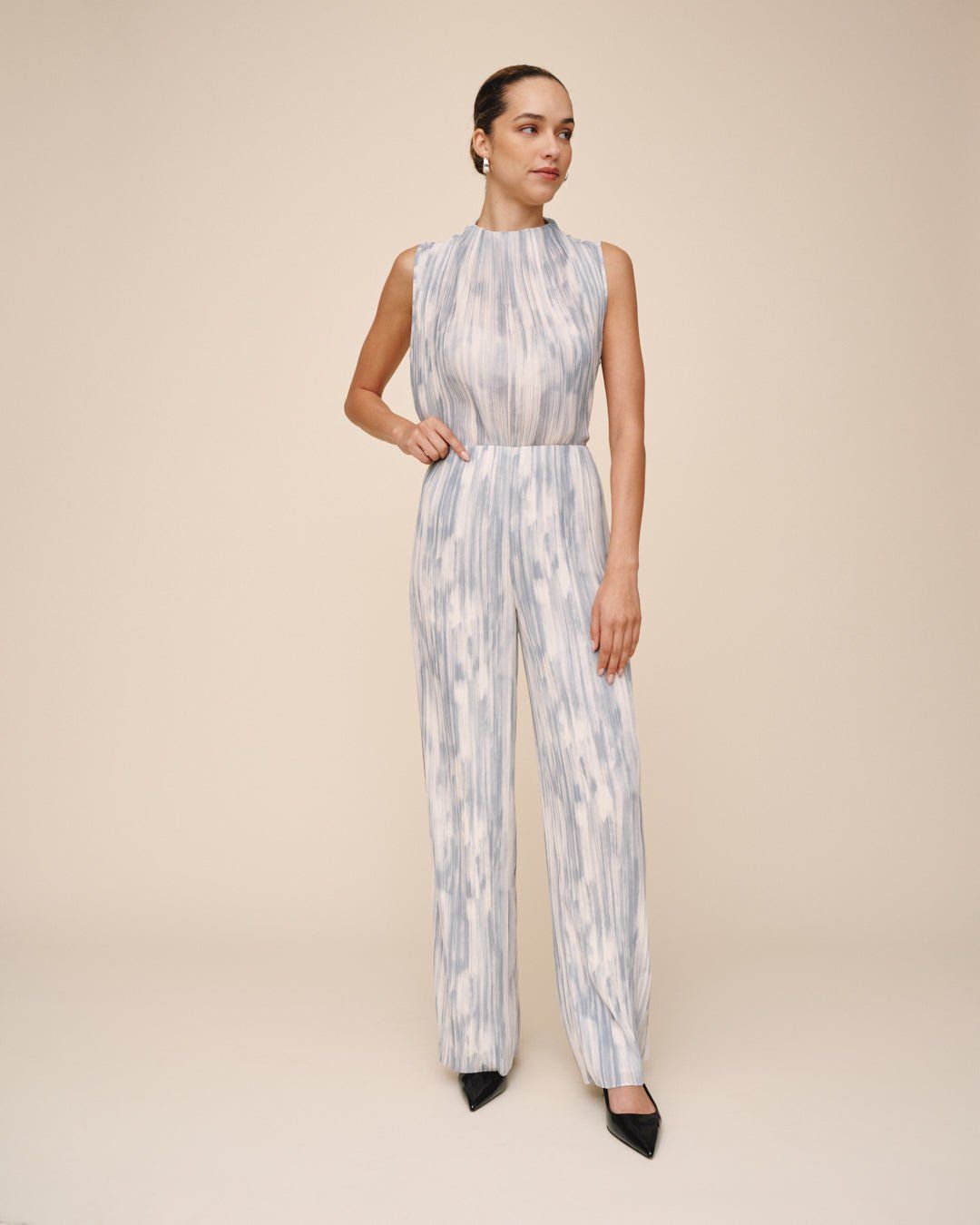 Bella Dahl - Pull on Pleated Pants Painted Snowfall