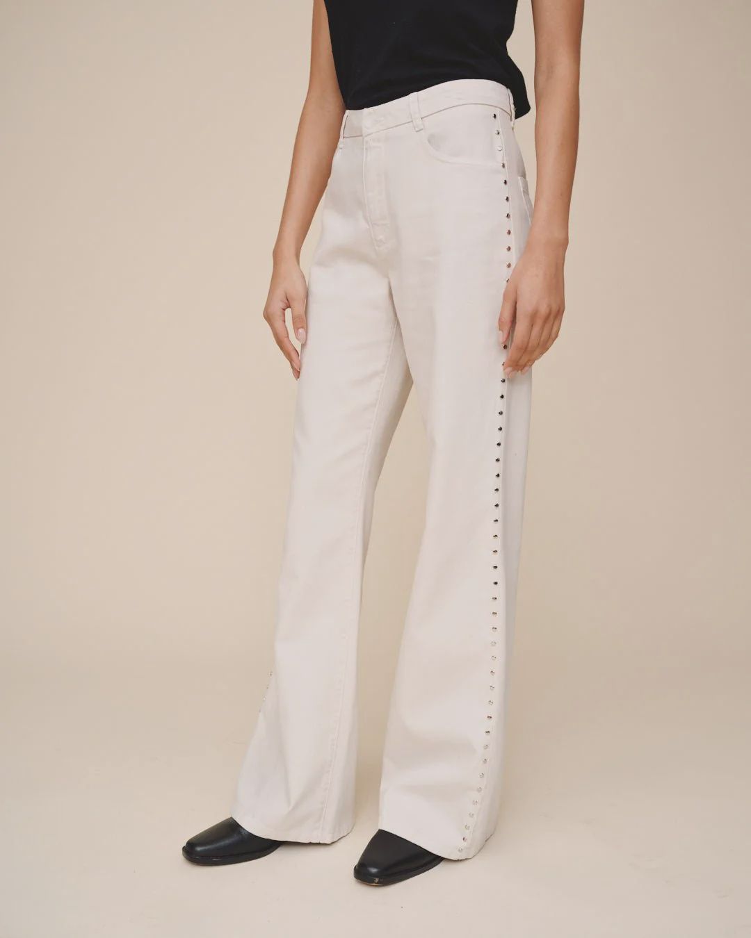 Bella Dahl - Studded Vintage Jeans Frosted Ecru