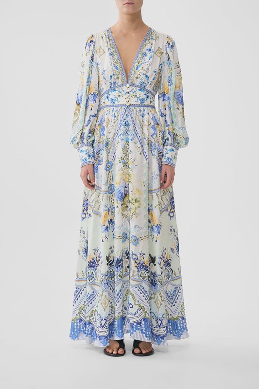 Camilla - Shaped Waistband Dress w Gathered Sleeves My Homespun Heart