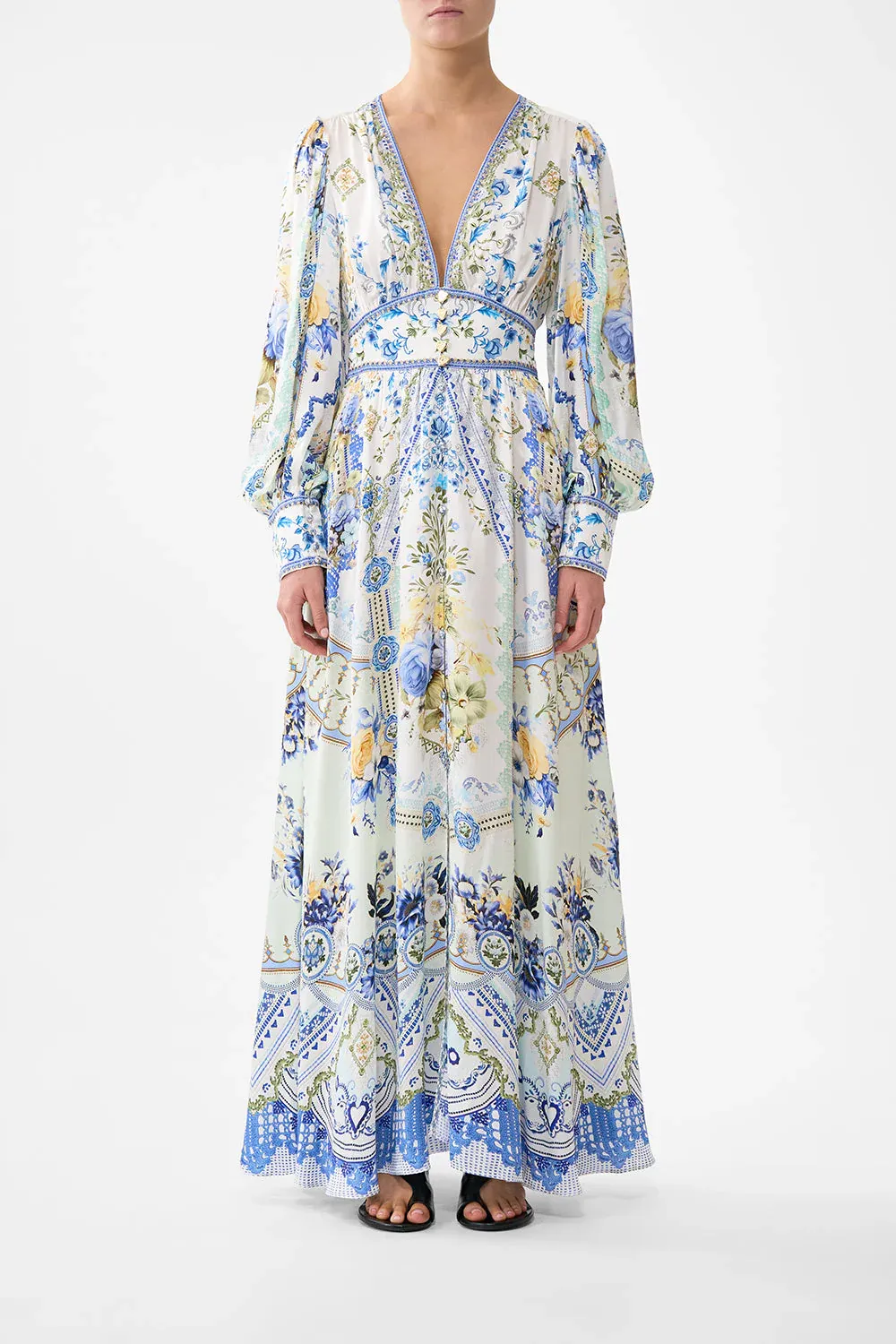 Camilla - Shaped Waistband Dress w Gathered Sleeves My Homespun Heart