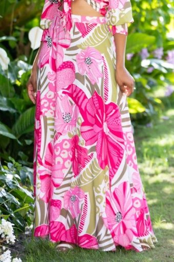 Walker &amp; Wade - Tropicana Skirt Pink Hibiscus, Colour: PINK HIBISCUS, Size: XS