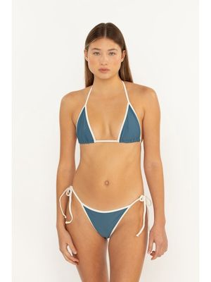 Mikoh - Shae Simple Triangle Top Bleu/Ecru