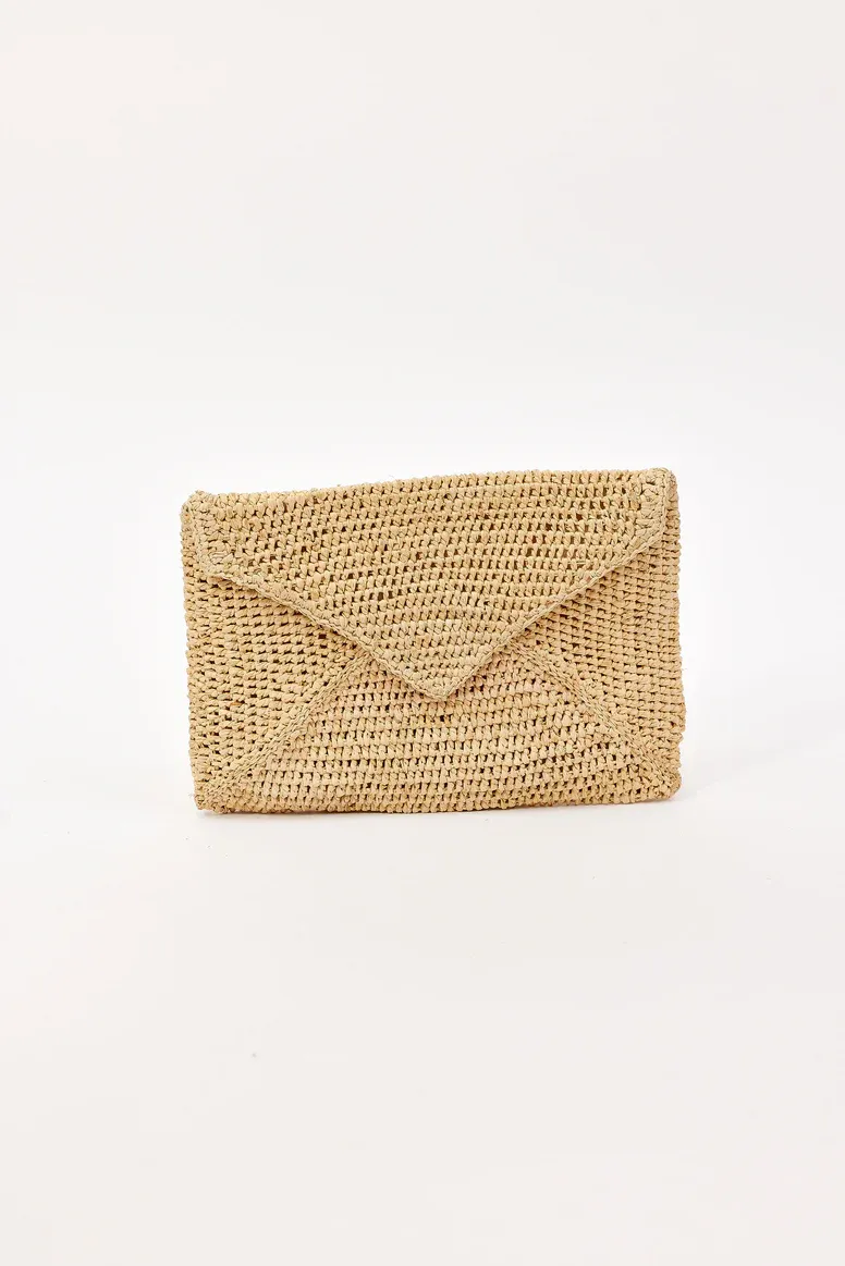 Hat Attack - Emmie Envelope Clutch Hat Attack - Emmie Envelope Clutch, Colour: Natural