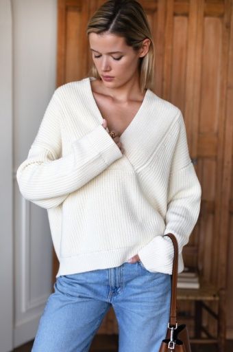 Emerson Fry - Harlow Sweater Ivory Organic, Colour: ivory organic, Size: XS