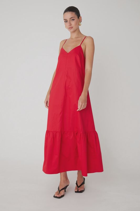 JS71 - Barbados Cotton Dress Red