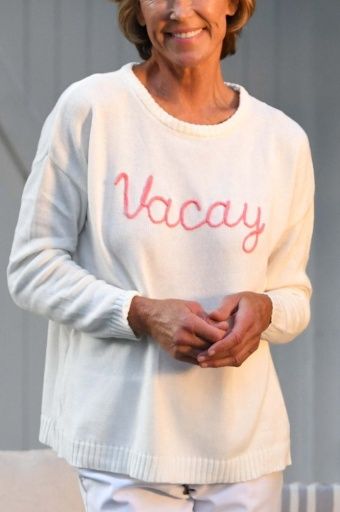 Walker &amp; Wade - Vacay Sweater In White Coral