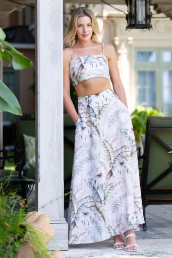 Walker & Wade - Santa Barbara Skirt In Island Escape Taupe, Size: XXS