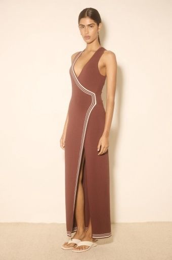 MON RENN - Esplanade Knit Dress Raisin