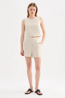 Nude Lucy - Marli Linen Shorts Natural