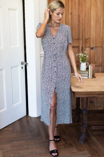 Emerson Fry - May Short Sleeve Dress New Leo, Colour: new leo, Size: XS