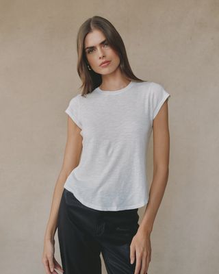 Bella Dahl - Baby Crew Tee Linen White